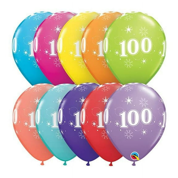 11 inch Qualatex 100-A-Round (6 Pk) Latex Balloons (6 Pack) - Party Supplies Decorations