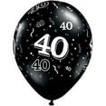 thumbnail image 1 of 11 inch Qualatex 40-A-Round - Onyx Black Latex Balloons (50 Pack) - Party Supplies Decorations, 1 of 1