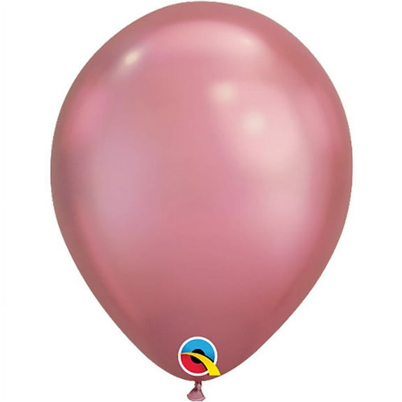 11 inch Qualatex Chrome - Mauve Latex Balloons (10 Pack) - Party Supplies Decorations
