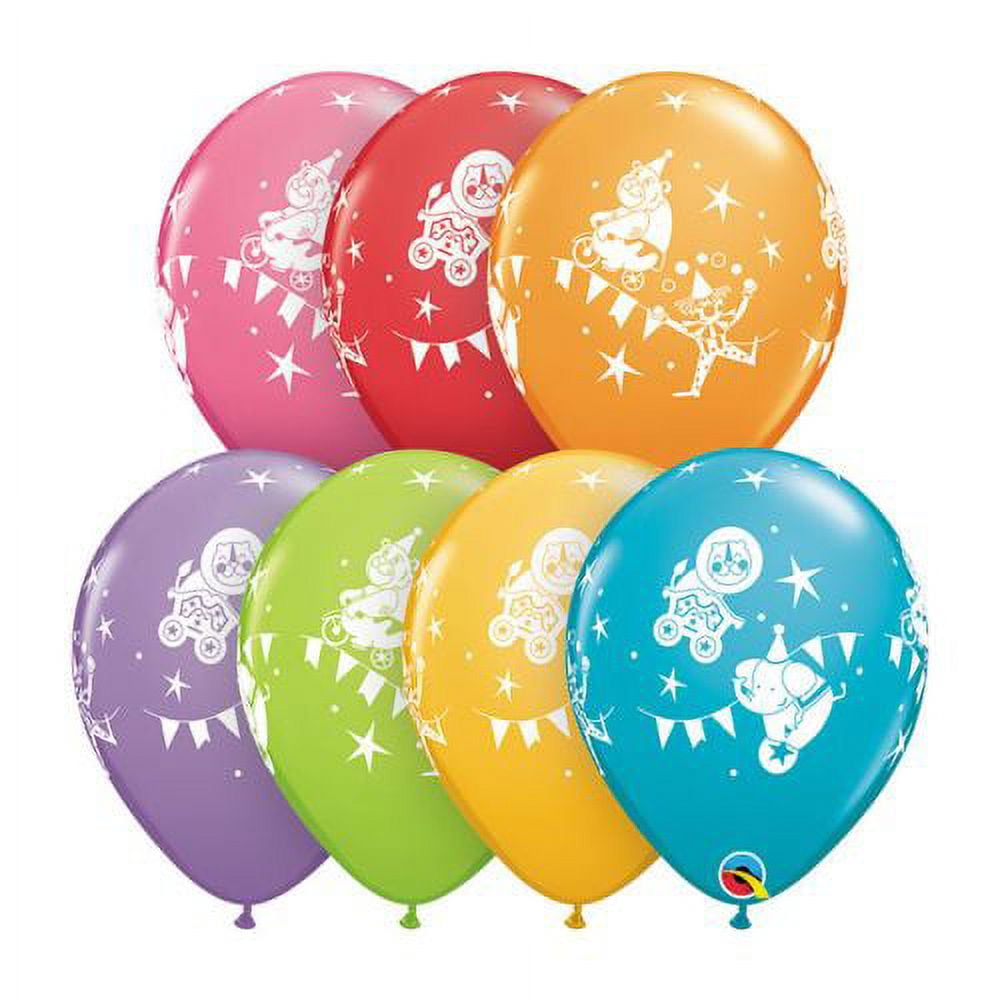 11 inch Qualatex Circus Parade Latex Balloons (50 Pack) - Party Supplies Decorations