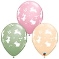 thumbnail image 1 of 11 inch Qualatex Easter Bunnies Latex Balloons (6 Pack) - Party Supplies Decorations, 1 of 1