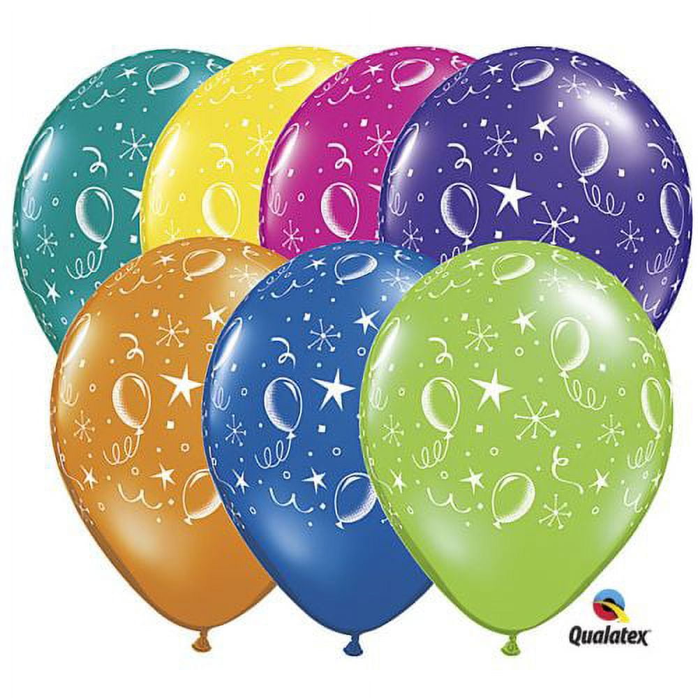 11 inch Qualatex Party Balloons-A-Round Latex Balloons (50 Pack) - Party Supplies Decorations