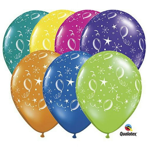 11 inch Qualatex Party Balloons-A-Round Latex Balloons (50 Pack) - Party Supplies Decorations