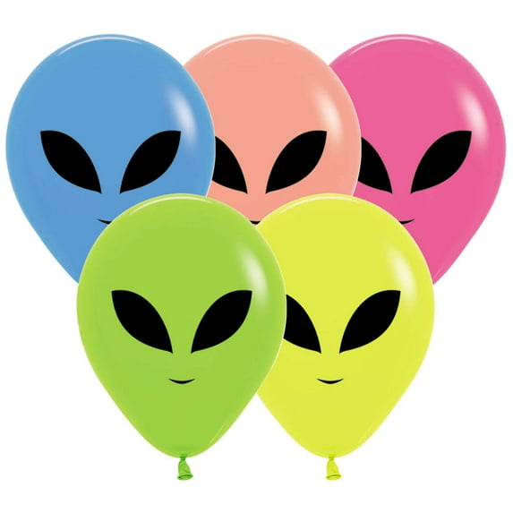 11 inch Sempertex Alien Latex Balloons (50 Pack) - Party Supplies Decorations
