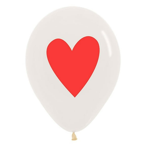 11 inch Sempertex Heart Of Red Latex Balloons (1 Pack) - Party Supplies Decorations