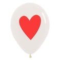thumbnail image 1 of 11 inch Sempertex Heart Of Red Latex Balloons (6 Pack) - Party Supplies Decorations, 1 of 1
