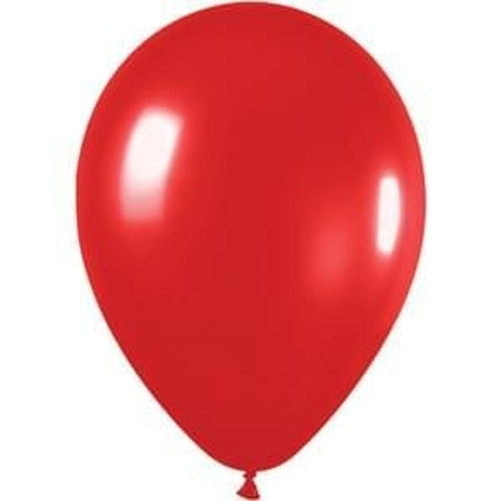 11 inch Sempertex Metallic Red Latex Balloons (100 Pack) - Party Supplies Decorations