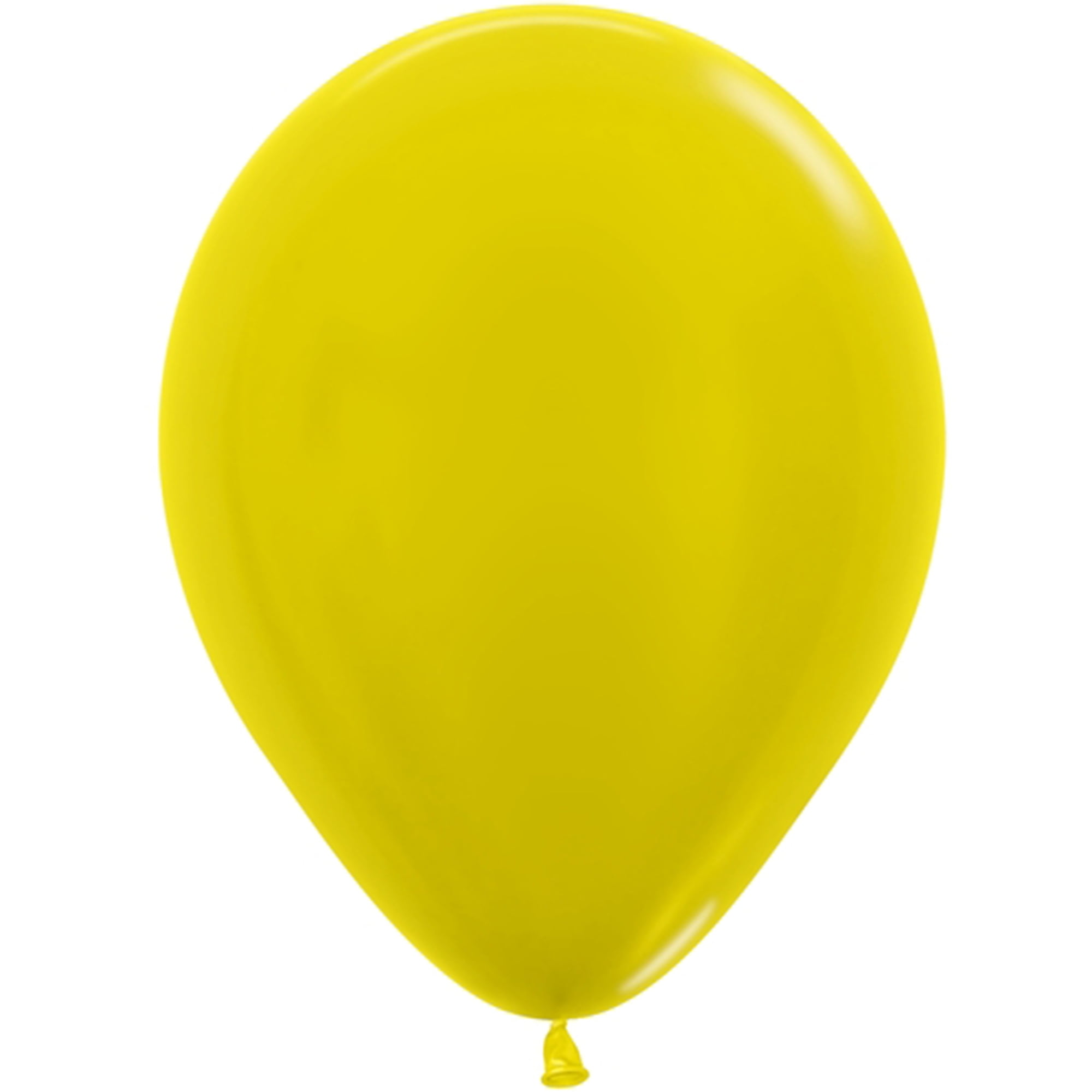 11 inch Sempertex Metallic Yellow Latex Balloons (100 Pack) - Party Supplies Decorations