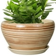thumbnail image 1 of Pots for Plants 11 inch Round Ceramic Planter with Drainage Modern Flower Pot for Indoor Plants like Flowers & Herbs Yellow, 1 of 7