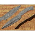thumbnail image 1 of 11 inches Long Drop Point Blank Blade, Hand Forged Twist Pattern Damascus Steel Hunting Knife Blade, 5" Scale Space Finger with 2 Fingers Grooves, 5.5" Sharp Cutting Edge, 1 of 1