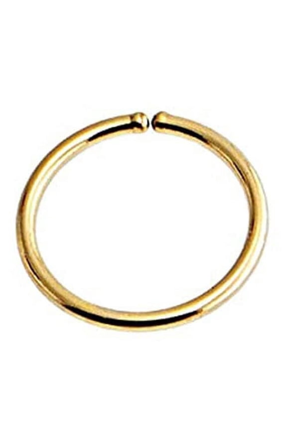 11 mm 18 GA 14K Gold Filled Snug Fitting Nose Open Ring Hoop Huggie Piercing Jewelry for Women Sold As One (11mm / 18 gauge, 14K Gold Filled)