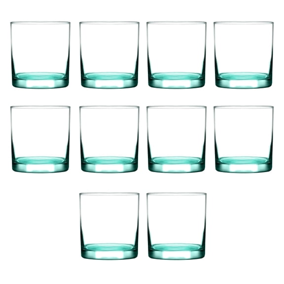 11 oz. ARC Aristocrat Rocks Glasses- 10 Pack- Green