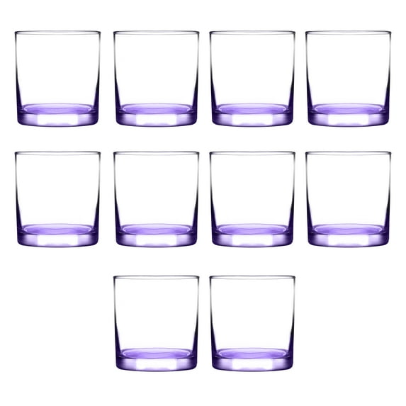11 oz. ARC Aristocrat Rocks Glasses- 10 Pack- Purple