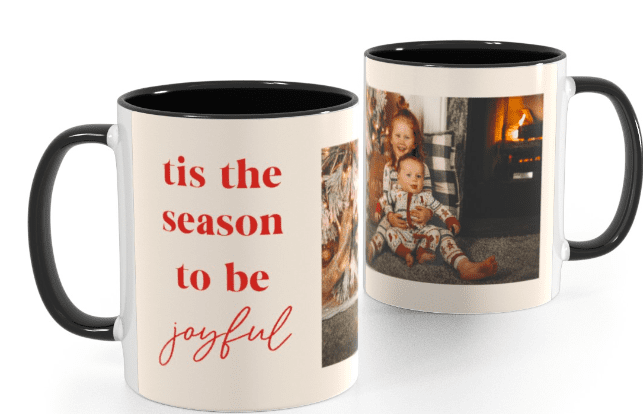 11 oz Black Ceramic Custom Mug