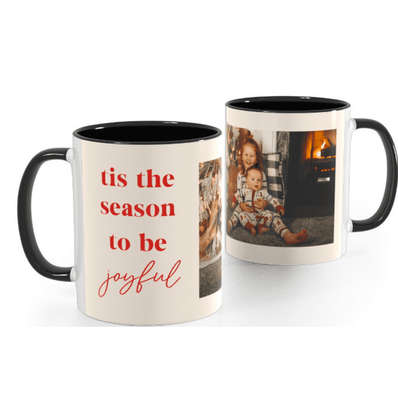 11 oz Black Ceramic Custom Mug