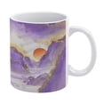 thumbnail image 1 of 11 oz Ceramic Coffee Mug - Purple Decor Mountain Themed, Great for Home or Office, 1 of 8
