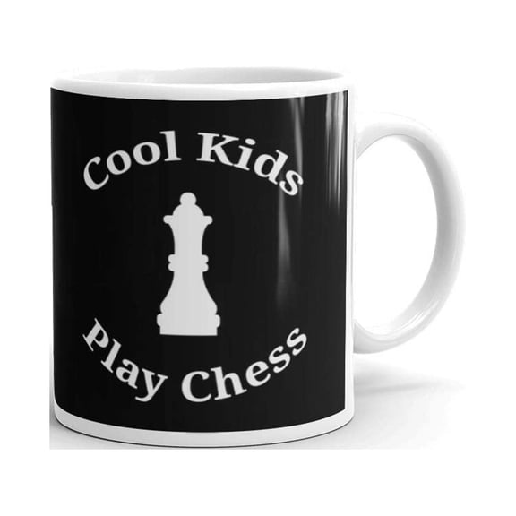 11 oz Chess Game Lovers Cool Kids Play Chess Funny Ceramic Tea Mug Unique Custom Coffee Work Cup