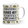 thumbnail image 1 of 11 oz Coffee Lover Mug Grandma Loves Her Coffee Almost as much as her Grandkids Unique Ceramic Cup, 1 of 3