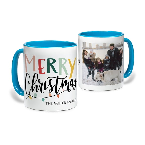 11 oz Light Blue Ceramic Custom Mug