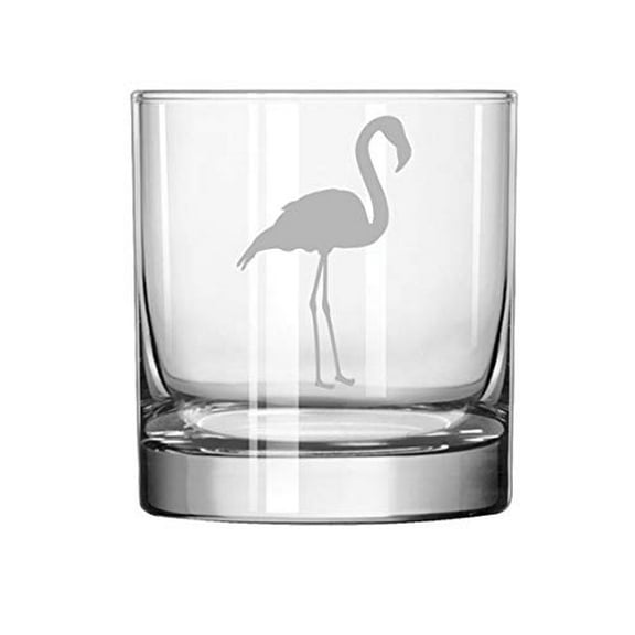 11 oz Rocks Whiskey Highball Glass Flamingo