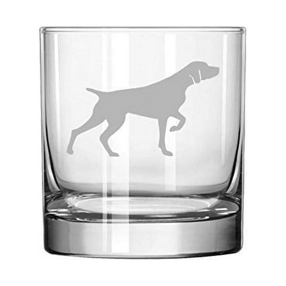 11 oz Rocks Whiskey Highball Glass German Shorthaired Pointer
