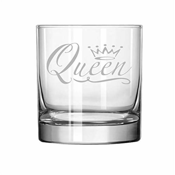 11 oz Rocks Whiskey Highball Glass Queen Fancy
