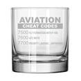 thumbnail image 1 of 11 oz Rocks Whiskey Old Fashioned Glass Aviation Cheat Codes Pilot, 1 of 1