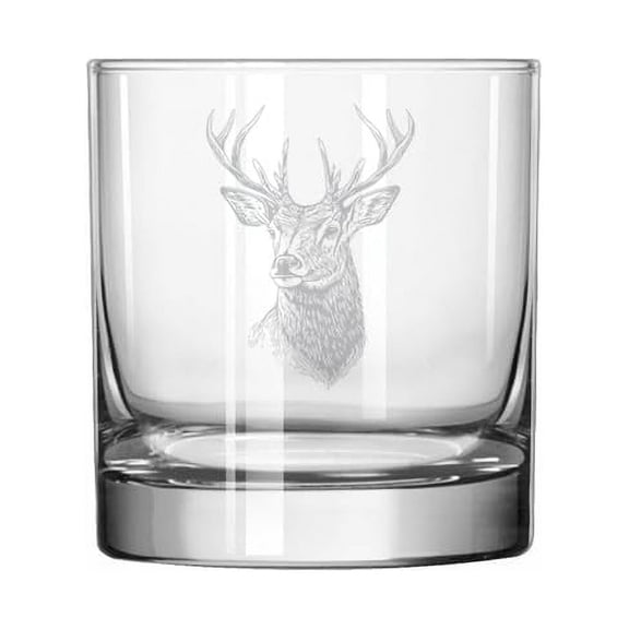 11 oz Rocks Whiskey Old Fashioned Glass Gift Deer