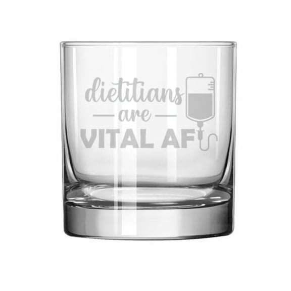 11 oz Rocks Whiskey Old Fashioned Glass Gift Dietitians Are Vital AF RD For Dietitian