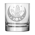 thumbnail image 1 of 11 oz Rocks Whiskey Old Fashioned Glass Gift Moon and Crystals, 1 of 1