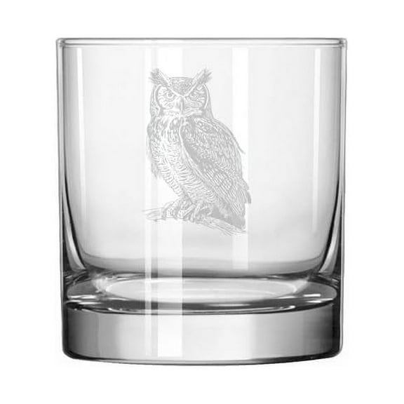 11 oz Rocks Whiskey Old Fashioned Glass Gift Owl