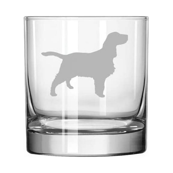 11 oz Rocks Whiskey Old Fashioned Glass Springer Spaniel