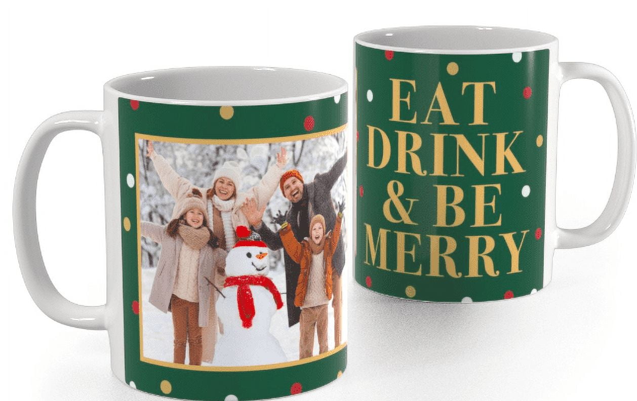 11 oz White Ceramic Custom Mug  Personalized Photo or Text