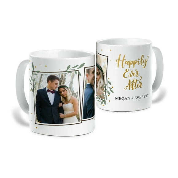 11 oz White Ceramic Custom Mug Personalized Photo or Text