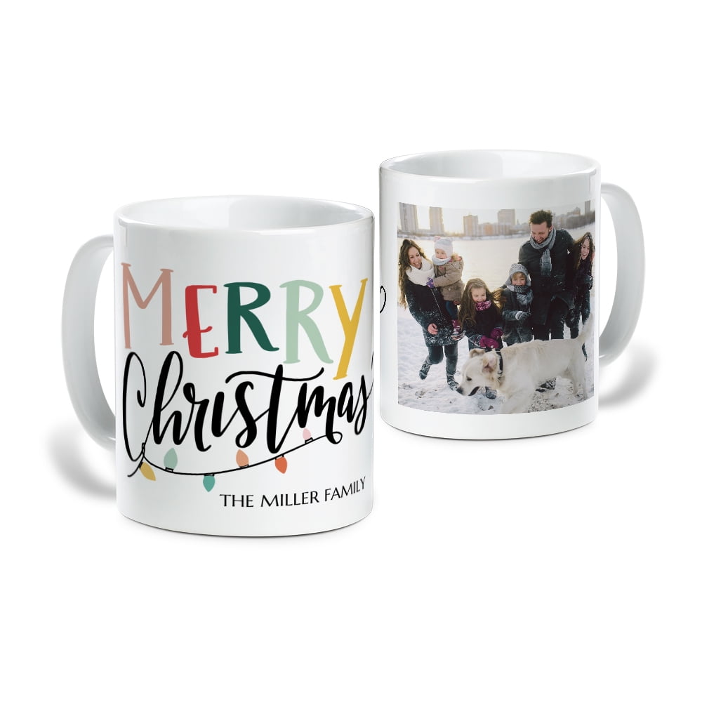 11 oz White Collage Ceramic Photo Mug