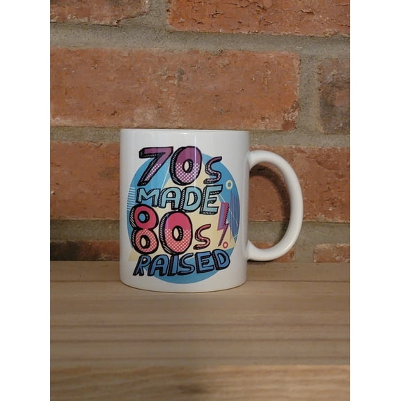 11 oz coffee mug 70s 80s design