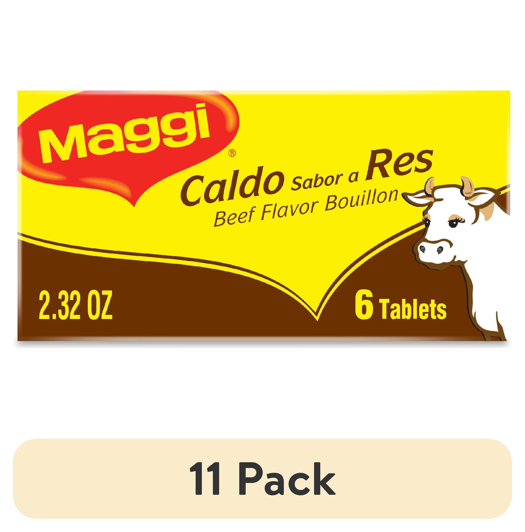 (11 pack) Maggi Caldo Sabor A Res Beef Flavor Bouillon Cubes, Beef Bouillon, Soup Seasoning, 6-CT 2.32 oz