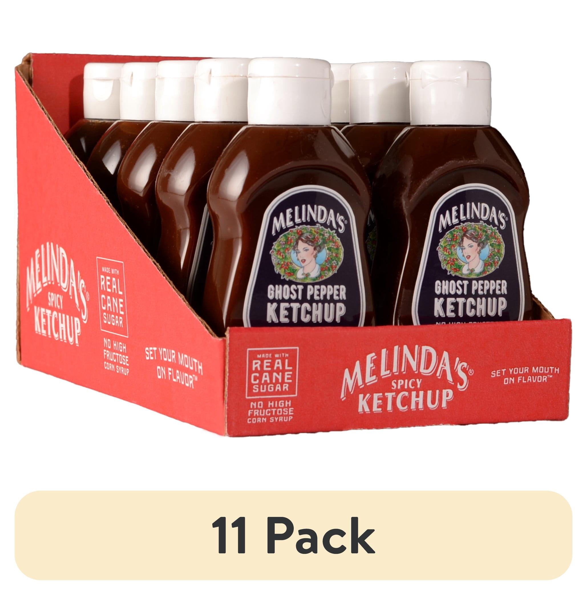 (11 pack) Melinda's Ghost Pepper Ketchup, Fiery Hot, All-Natural Ingredients