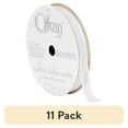 thumbnail image 1 of (11 pack) Offray Ribbon, White 5/16 inch Sheer Ribbon for Wedding, Crafts and Gifting, 9 feet, 1 Each, 1 of 5