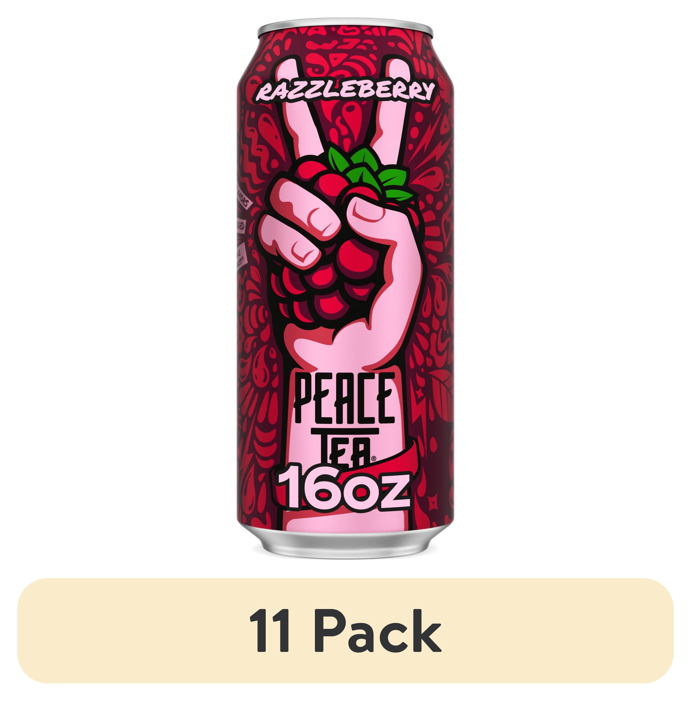 (11 pack) Peace Tea Razzleberry Canned Iced Tea, 16 fl oz