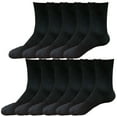 thumbnail image 1 of 11 pairs 98% Cotton Mens Breathable Comfortable Soft Fashion Casual Crew Business Dress Socks Mid Calf Size 9-11, 1 of 5