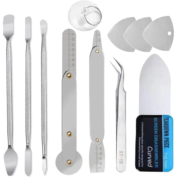 11 pcs Repair tool kit Pry Tool Kit Opening Tool, Ultra-Thin Prying,Open Tool for iPhone, Laptop, iPad, MacBook, Tablet, Computer, Watch,Electronics Repair