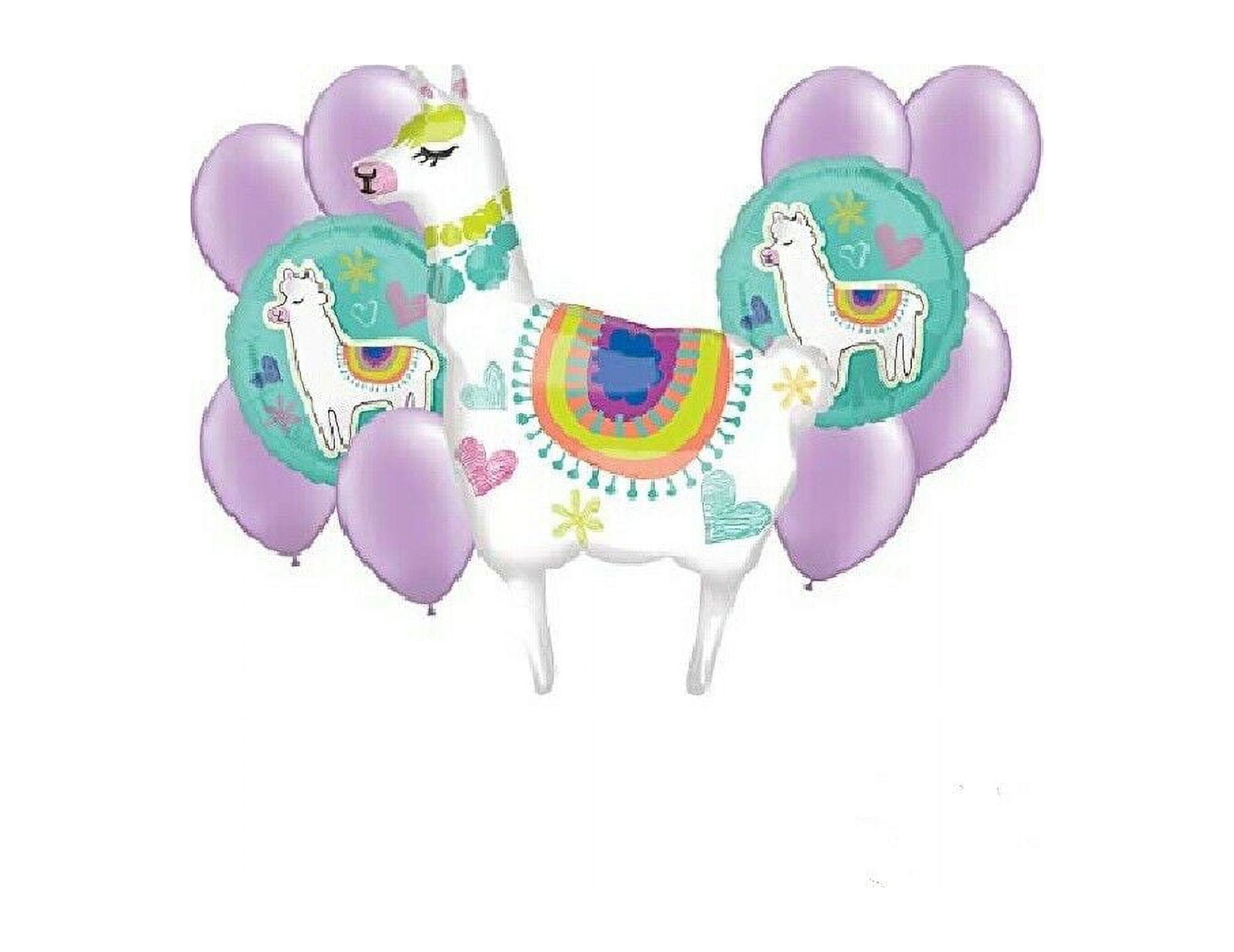 C & S PARTY SUPPLY 11 piece Llama Selfie Celebration Birthday party Balloons Decoration Supplies