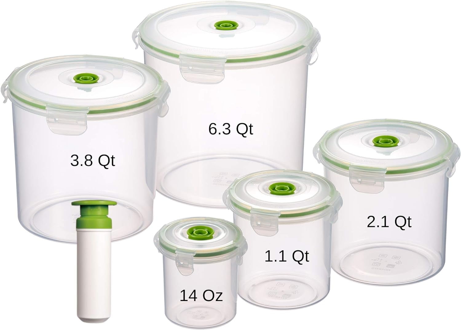 11 piece Vacuum Seal Food Storage Containers with Vacuum Pump, Airtight