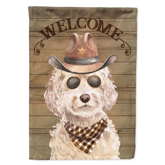 11 x 0.01 x 15 in. Champagne Cockapoo Country Dog Flag Garden Size
