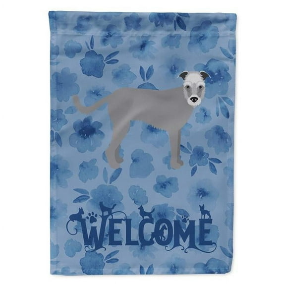 11 x 0.01 x 15 in. Irish Wolfhound Welcome Flag Garden Size
