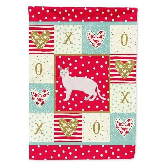 11 x 0.01 x 15 in. Khao Manee No.1 Cat Love Garden Flag