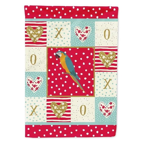 11 x 0.01 x 15 in. Macaw Love Flag Garden Size