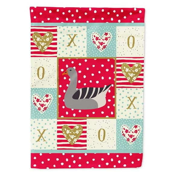 11 x 0.01 x 15 in. Pilgrim Goose Love Flag Garden Size