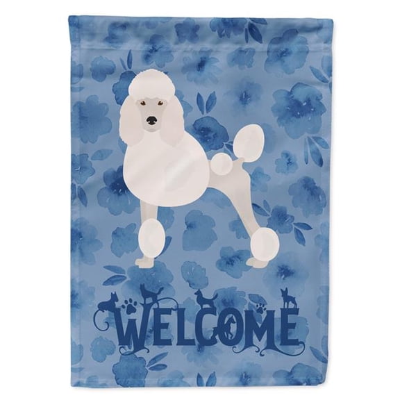 11 x 0.01 x 15 in. Poodle Welcome Flag Garden Size